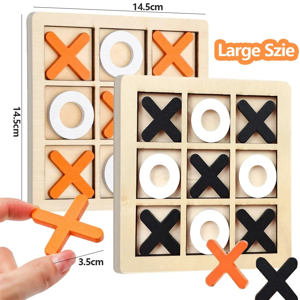 Board Game For 6 Years Old - Wooden XO Tic Tac Toe Game
