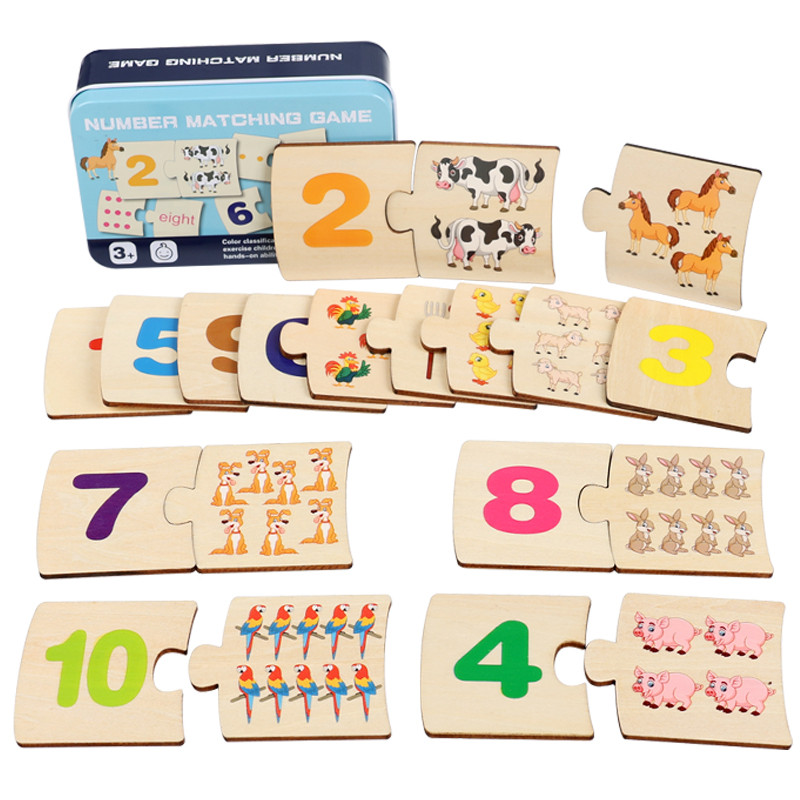 Board Game For 6 Years Old - Children Iron Box Number Enlightenment Paired