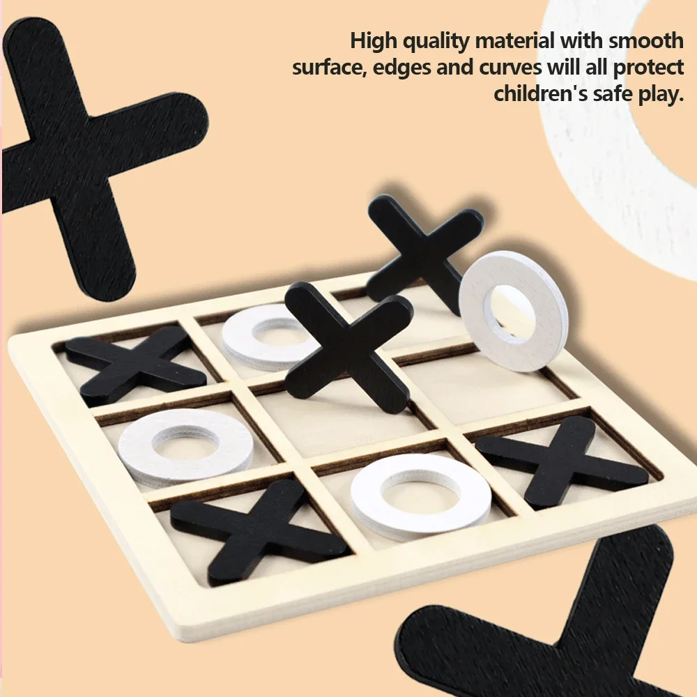 Wooden XO Tic Tac Toe Game Min - Board Game For 6 Years Old ulasan dan harga