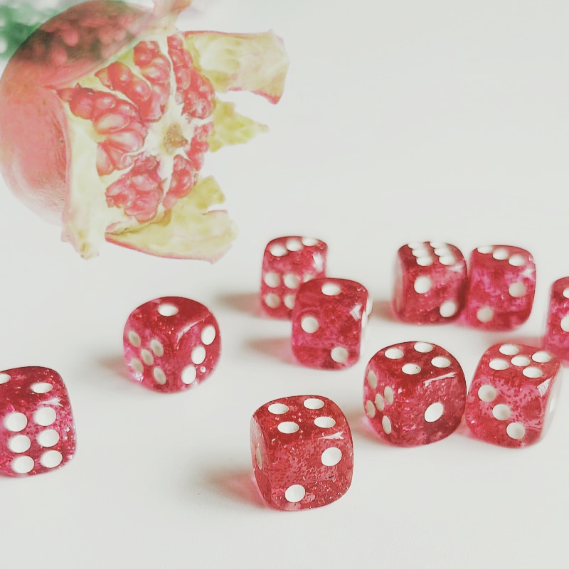 Set of 10pcs Glitter Dice Roll - Board Game Digital ulasan dan harga