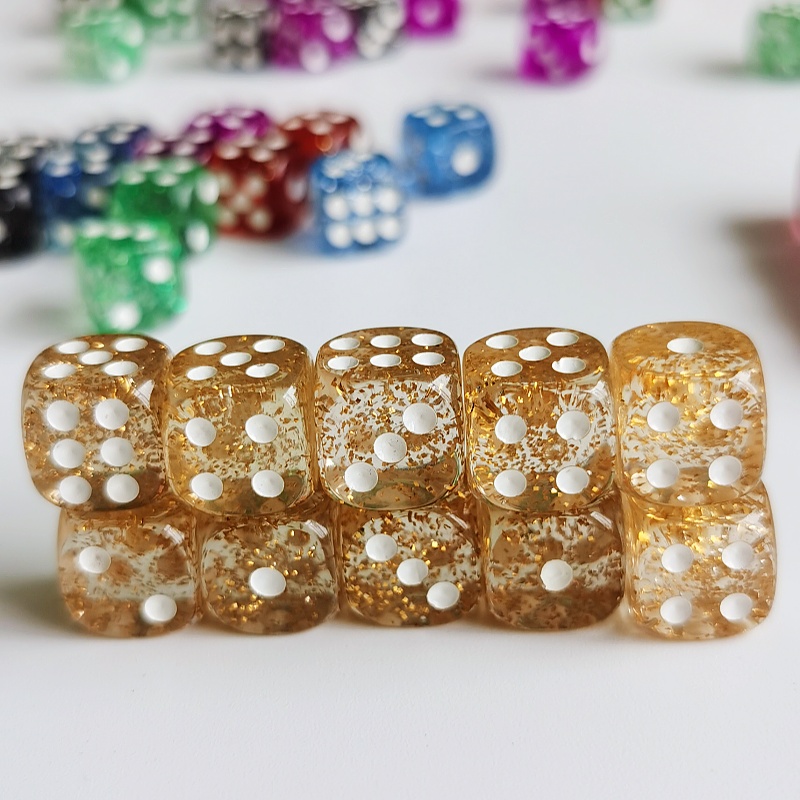 Set of 10pcs Glitter Dice Roll - Board Game Digital ulasan dan harga
