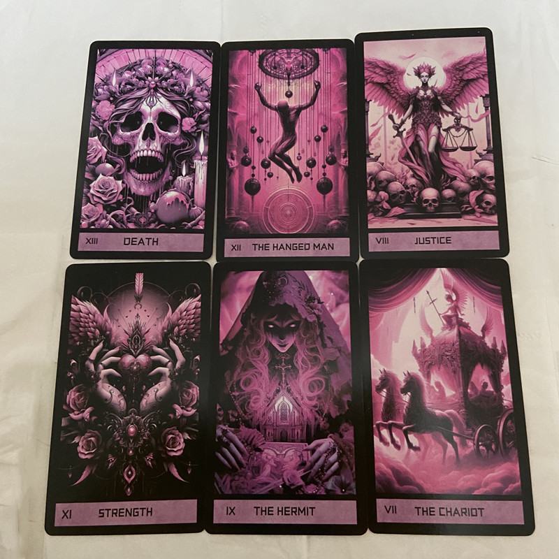 Pink Gothic Tarot Deck 78 card - Board Game Quantum ulasan dan harga