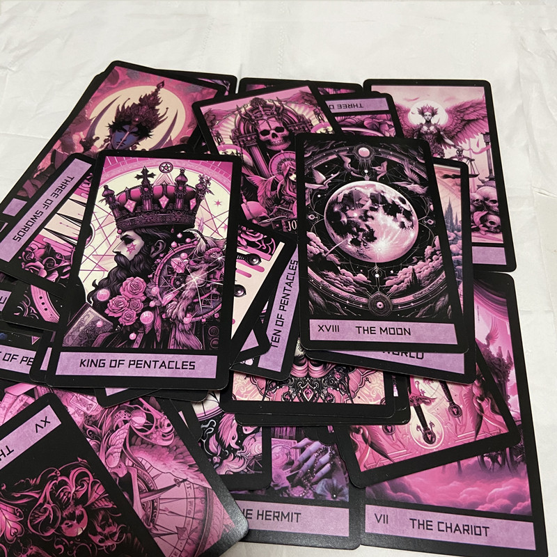 Pink Gothic Tarot Deck 78 card - Board Game Quantum ulasan dan harga