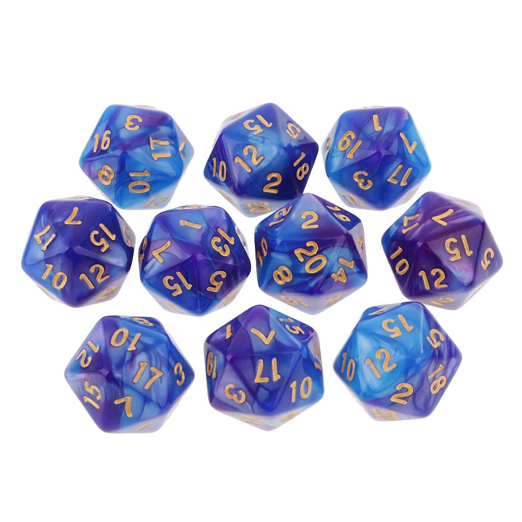 10pcs Polyhedral 20 Sided Dice - Board Game Digital ulasan dan harga