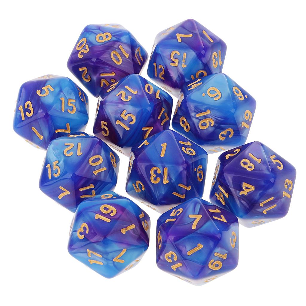 10pcs Polyhedral 20 Sided Dice - Board Game Digital ulasan dan harga