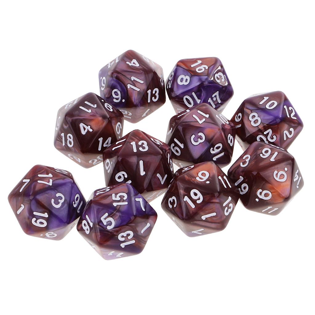 10pcs Polyhedral 20 Sided Dice - Board Game Digital ulasan dan harga
