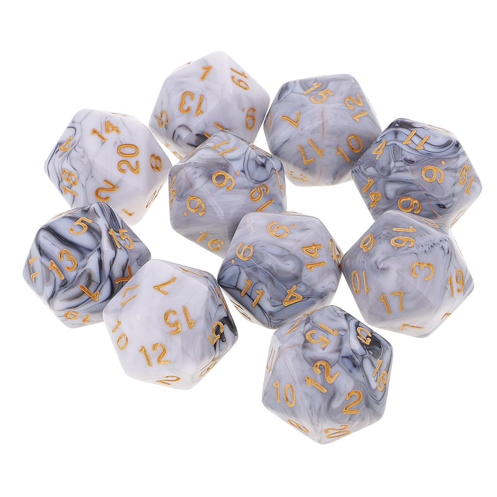 10pcs Polyhedral 20 Sided Dice - Board Game Digital ulasan dan harga